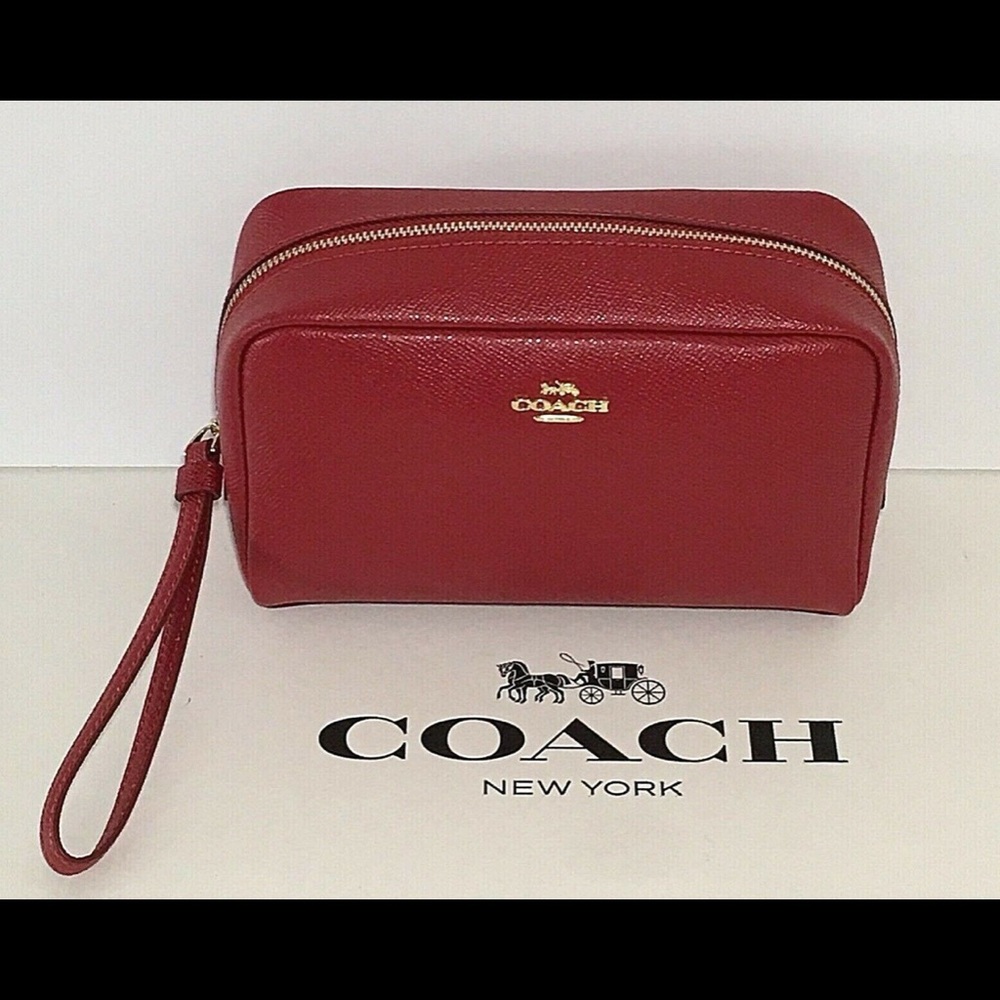 Coach Crossgrain Leather Cosmetic Bag
